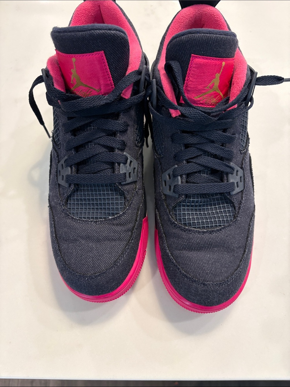 Nike Kids Navy and Hot Pink Retro Sneaker